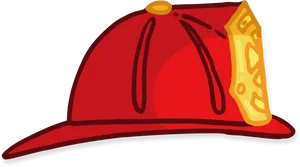 Firefighter Helmet Cartoon PNG Image