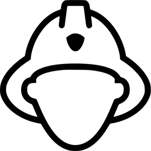 Firefighter Helmet Outline PNG Image