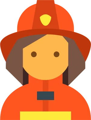 Firefighter Icon Portrait PNG Image