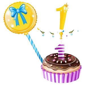 First Birthday Cake Png 06202024 PNG Image