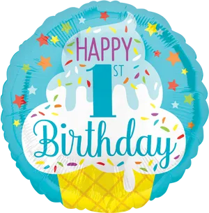 First_ Birthday_ Celebration_ Balloon PNG Image