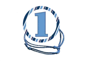 First Birthday Number One Badge PNG Image