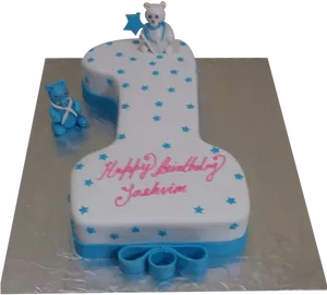 First_ Birthday_ Number_ One_ Cake PNG Image