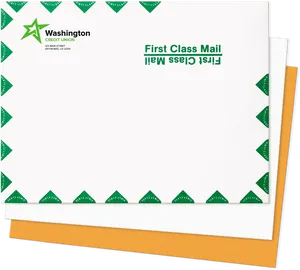 First Class Mail Envelope PNG Image