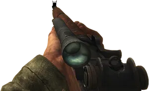 First Person Shooter Sniper Rifle View PNG Image