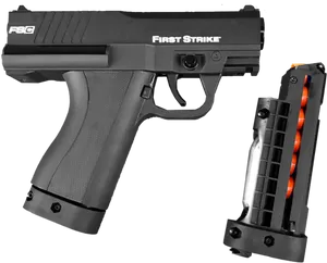 First Strike F S C Pistolwith Magazine PNG Image