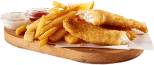 Fishand Chips Platter PNG Image