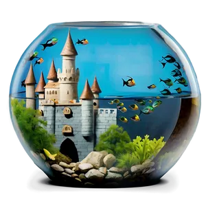 Fishbowl With Castle Png 06212024 PNG Image