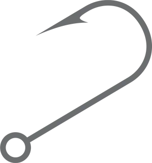 Fishing Hook Icon Blue Background PNG Image