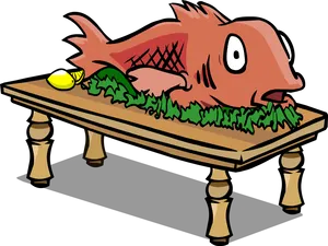 Fishon Table Clipart PNG Image