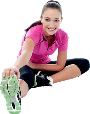 Fitness Instructor Stretching PNG Image