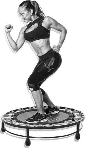 Fitness Trampoline Workout PNG Image