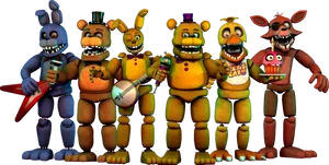 Five Nightsat Freddys Animatronic Band PNG Image