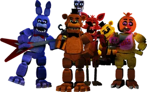 Five Nightsat Freddys Group PNG Image