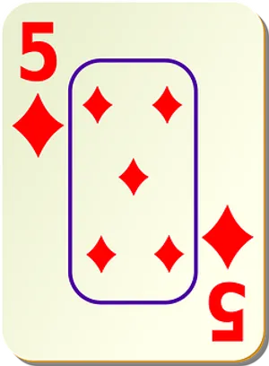 Five_of_ Diamonds_ Playing_ Card PNG Image