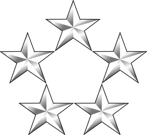 Five Silver Stars Formation PNG Image