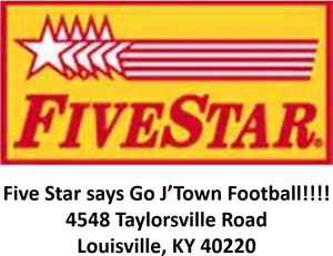 Five Star Go J Town Football Support Sign PNG Image