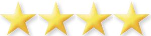 Five Star Rating Golden Stars PNG Image