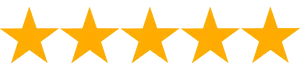 Five Star Rating Golden PNG Image