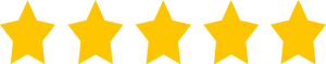 Five Star Rating Graphic PNG Image