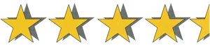 Five Star Rating Graphic PNG Image