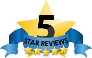 Five Star Rating Graphic PNG Image