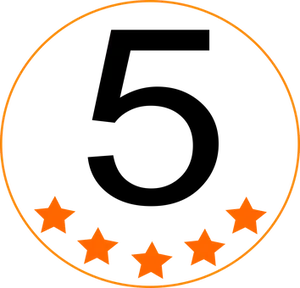 Five Star Rating Graphic PNG Image