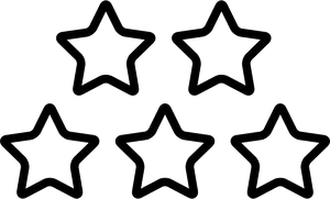 Five Star Rating Outline PNG Image