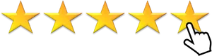 Five Star Rating Selection Cursor PNG Image