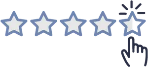 Five Star Rating Selection PNG Image