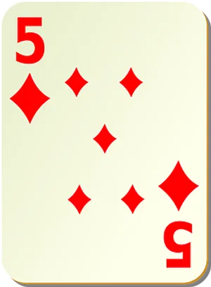 Fiveof Diamonds Playing Card PNG Image