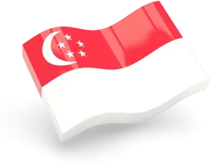 Flagof Singapore Waving PNG Image