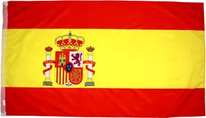 Flagof Spainwith Coatof Arms PNG Image