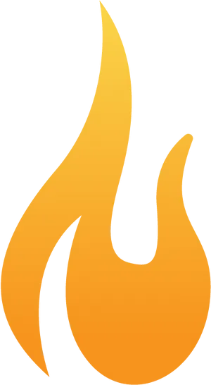 Flame Icon Simple Design PNG Image