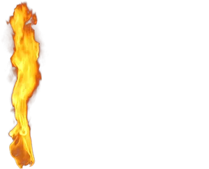 Flame Silhouette Against Blue Background PNG Image