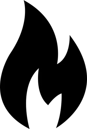 Flame Silhouette Icon PNG Image