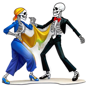 Flamenco Dancing Skeleton Png 06282024 PNG Image