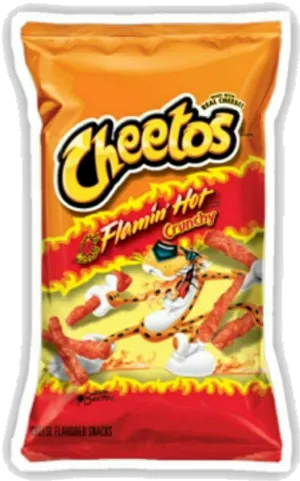 Flamin Hot Crunchy Cheetos Package PNG Image