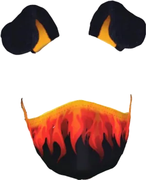 Flaming Face Filter Graphic PNG Image