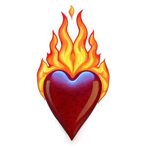 Flaming Heart Transparent Png Sxo PNG Image