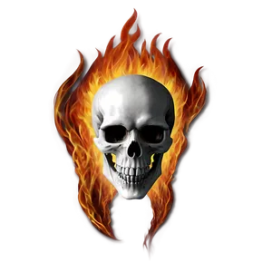 Flaming Skeleton Head Png 64 PNG Image