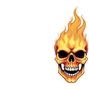 Flaming Skull Illustration Png 96 PNG Image