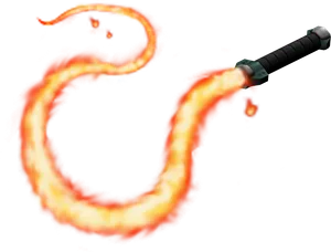 Flaming Whip Illustration PNG Image