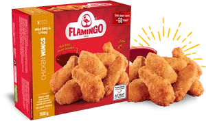 Flamingo Chicken Wings Box PNG Image