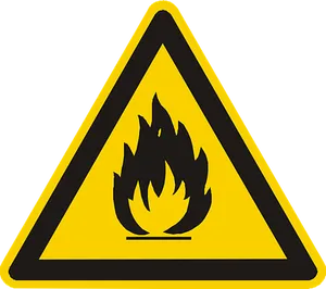 Flammable Hazard Sign PNG Image