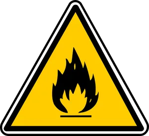 Flammable Hazard Sign PNG Image