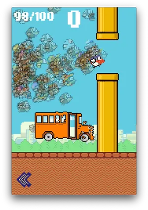 Flappy Bird_ Chaotic Mashup PNG Image