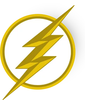 Flash_ Symbol_ Gold_ Lightning_ Bolt PNG Image