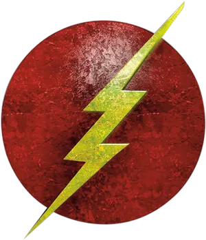 Flash_ Symbol_ Red_ Background.png PNG Image