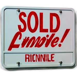 Flashing Sold Sign Png Pha PNG Image